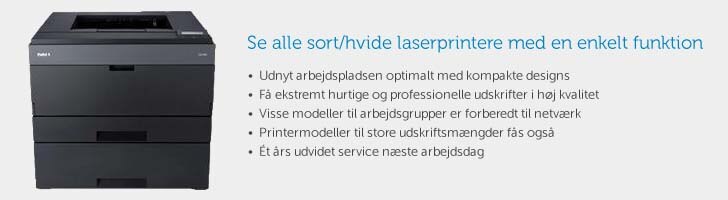 Sort/hvide enkeltfunktions-laserprintere